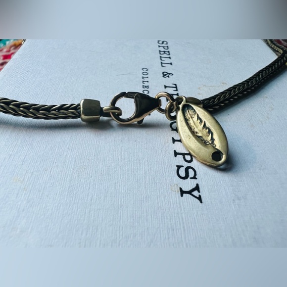 SOLD Spell And The Gypsy Dark Side of the Moon Necklace With Crystal Stone Brass - Picture 10 of 11